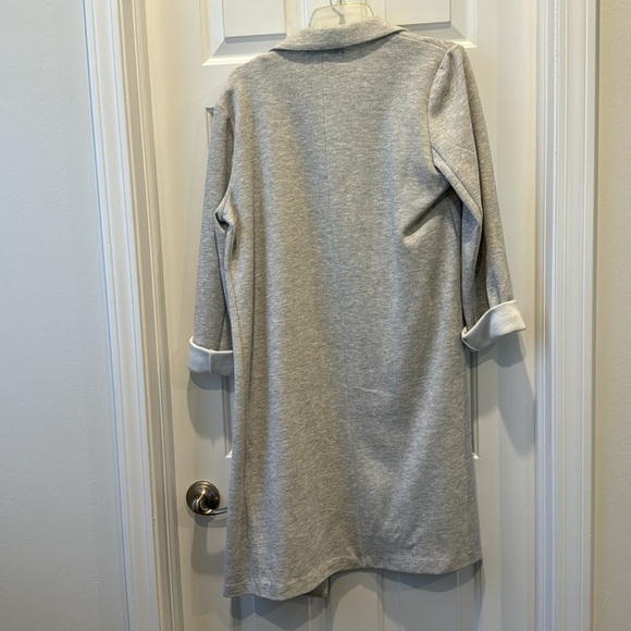 Forever 21 Gray Longline Open Front Cardigan blazer sweater - Picture 5 of 5